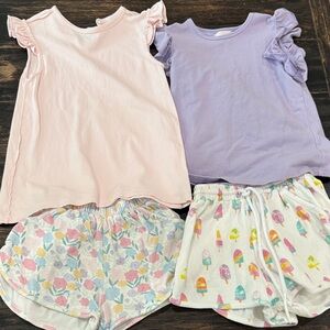James and Lottie shorts with matching tops. All size 7 no imperfections.